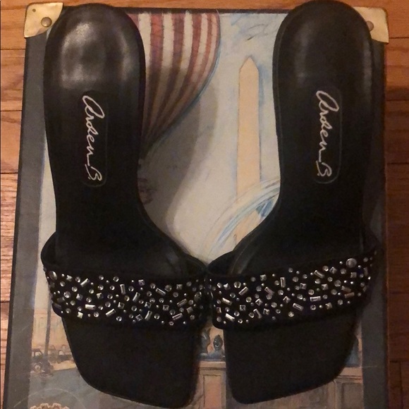 Arden B Squared Toe Block High Heel Mule Size 6.5 - Picture 2 of 8